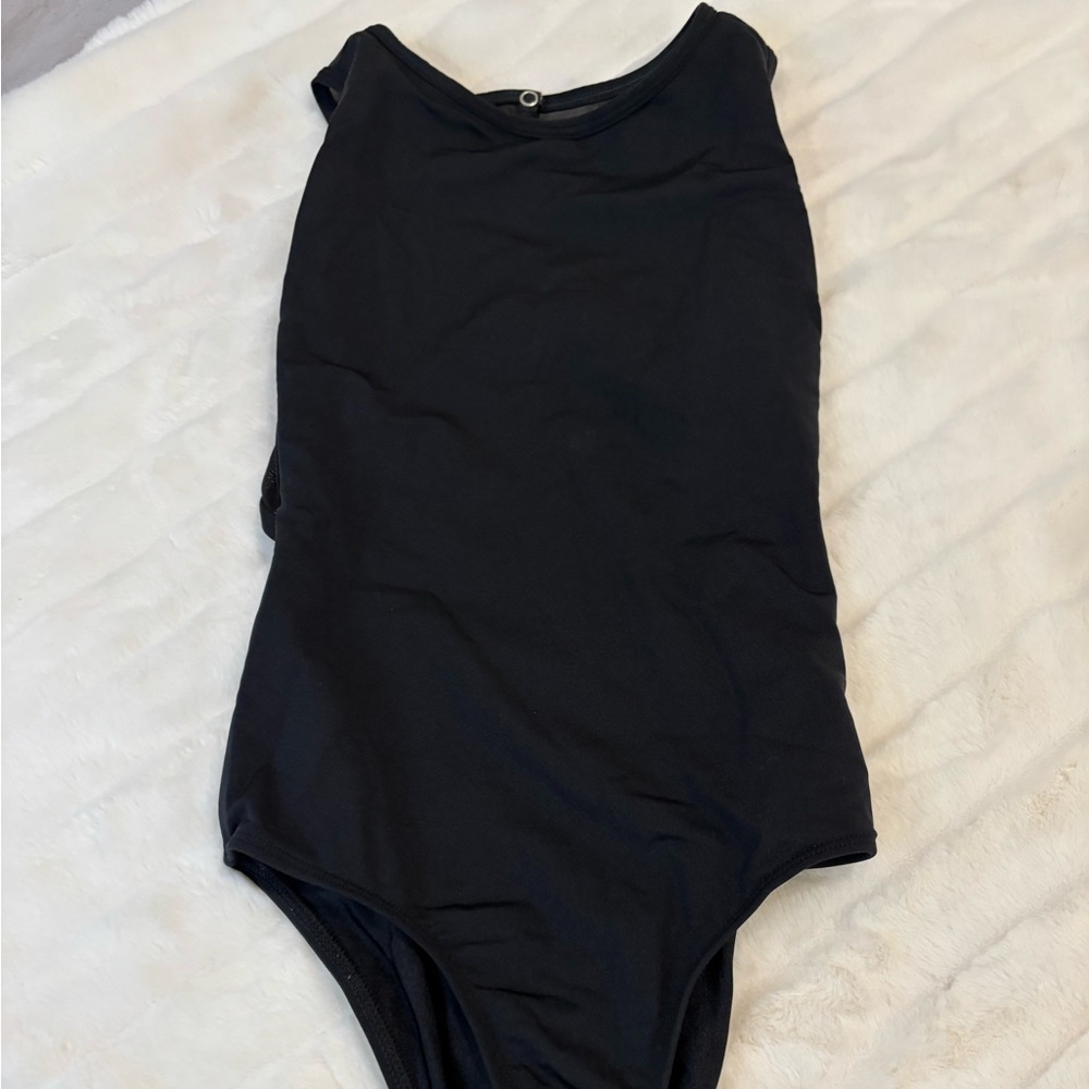 Black dance leotard w/mesh back
